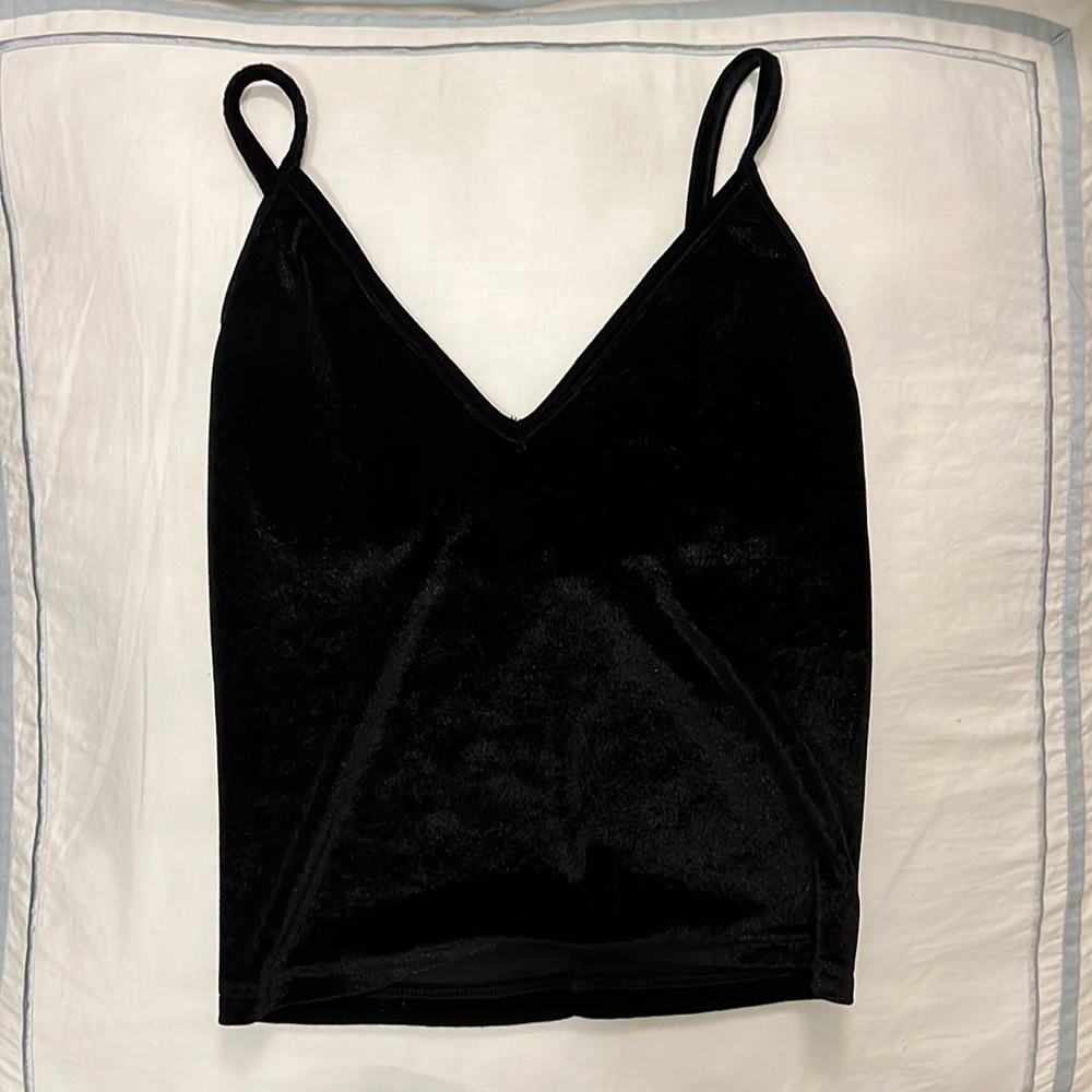Brandy Melville velvet crop top